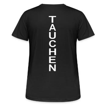 Diving Scripture Gift - Women's Breathable T-Shirt - black - Back - AI Model Female 172 light (172cm)