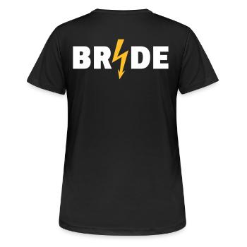 Bride Flash (Hen Night / Bachelorette Party / NEG) - Women's Breathable T-Shirt - black - Back - AI Model Female 172 light (172cm)
