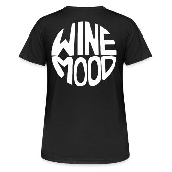 Wine Mood - Women's Breathable T-Shirt - black - Back - AI Model Female 172 light (172cm)