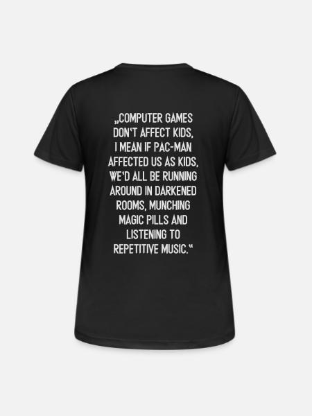 Computer games don't effect kids - Frauen T-Shirt atmungsaktiv - Schwarz