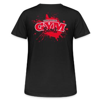 Gym Beast - Frauen T-Shirt atmungsaktiv - Schwarz - Hinten - AI Model Female 172 light (172cm)