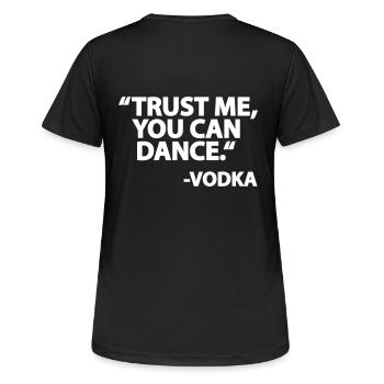 Vodka Dance - Frauen T-Shirt atmungsaktiv - Schwarz - Hinten - AI Model Female 172 light (172cm)