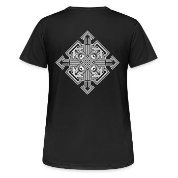 Tekno haut-parleur 23 flèche - T-shirt respirant Femme - noir - Dos - AI Model Female 172 light (172cm)