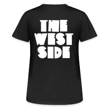 Le côté ouest - T-shirt respirant Femme - noir - Dos - AI Model Female 172 light (172cm)