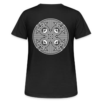 Tekno haut-parleur 23 flèche - T-shirt respirant Femme - noir - Dos - AI Model Female 172 light (172cm)
