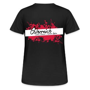 L’Autriche, ma patrie, mon amour ! - T-shirt respirant Femme - noir - Dos - AI Model Female 172 light (172cm)