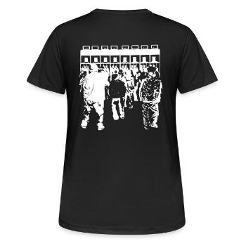 006 soundsystem 23 - Frauen T-Shirt atmungsaktiv - Schwarz - Hinten - AI Model Female 172 light (172cm)