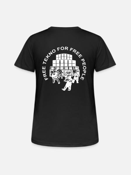 tekno libre pour les gens libres - T-shirt respirant Femme - noir