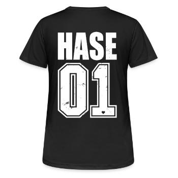 Hase Hasi Maus Queen Mausi Kosename 01 King - Frauen T-Shirt atmungsaktiv - Schwarz - Hinten - AI Model Female 172 light (172cm)
