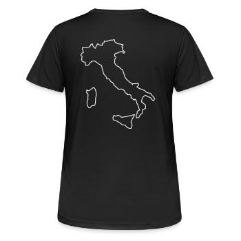 Italia - Outline - Women's Breathable T-Shirt - black - Back - AI Model Female 172 light (172cm)