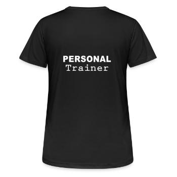 personal trainer - Women's Breathable T-Shirt - black - Back - AI Model Female 172 light (172cm)