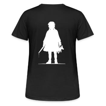 Killerinstinkt - Frauen T-Shirt atmungsaktiv - Schwarz - Hinten - AI Model Female 172 light (172cm)