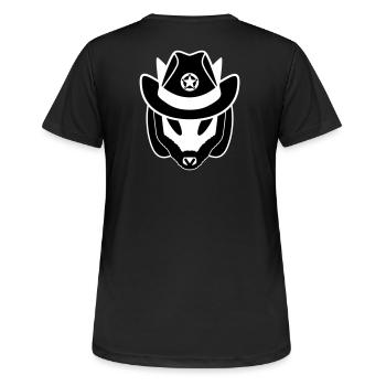 Chuckuroeil - T-shirt respirant Femme - noir - Dos - AI Model Female 172 light (172cm)