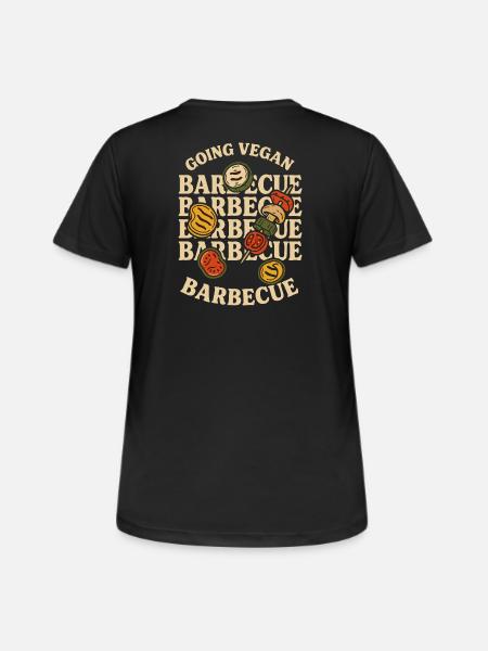 Vegan Barbeque - Frauen T-Shirt atmungsaktiv - Schwarz