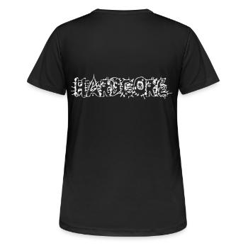 Hardcore - Frauen T-Shirt atmungsaktiv - Schwarz - Hinten - AI Model Female 172 light (172cm)