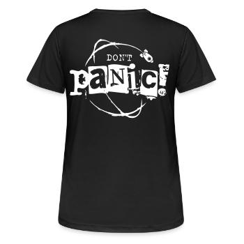 Pas de panique ! Vaisseau spatial Galaxy Rocket 42 - T-shirt respirant Femme - noir - Dos - AI Model Female 172 light (172cm)