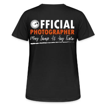 Official Photographer - Women's Breathable T-Shirt - black - Back - AI Model Female 172 light (172cm)