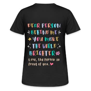 Répandez la gentillesse derrière vous - T-shirt respirant Femme - noir - Dos - AI Model Female 172 light (172cm)