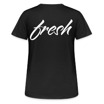 Fresh - Women's Breathable T-Shirt - black - Back - AI Model Female 172 light (172cm)