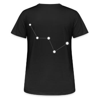 La constellation de "Cassiopée" - T-shirt respirant Femme - noir - Dos - AI Model Female 172 light (172cm)