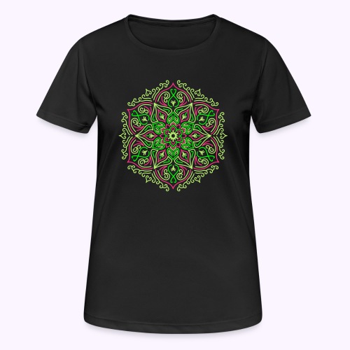 Tulipalo Lotus Mandala - naisten tekninen t-paita