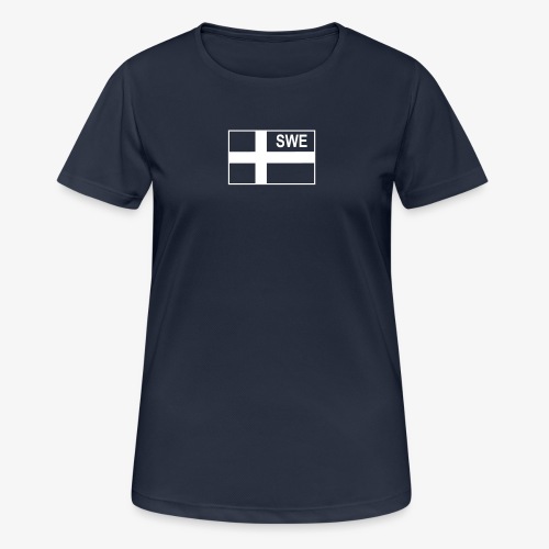 Svensk taktisk flagga (Negativ) - Sverige - Andningsaktiv T-shirt dam