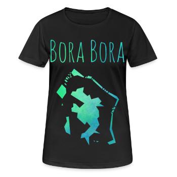bora bora - T-shirt respirant Femme - noir - Devant - AI Model Female 172 light (172cm)