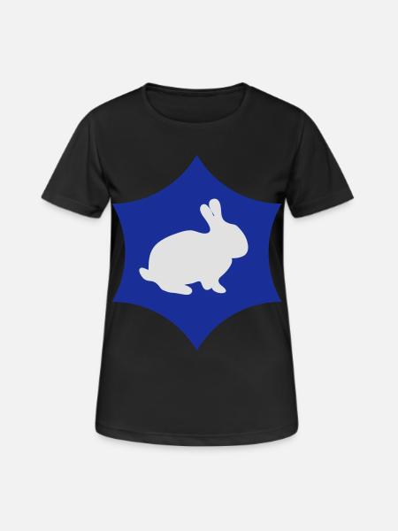 Hasen Logo - Frauen T-Shirt atmungsaktiv - Schwarz