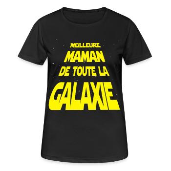 Meilleur maman de la galaxie - T-shirt respirant Femme - noir - Devant - AI Model Female 172 light (172cm)