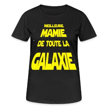 Meilleure mamie de la galaxie - T-shirt respirant Femme - noir - Devant - AI Model Female 172 light (172cm)