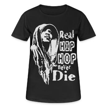 Hip hop spirit - T-shirt respirant Femme - noir - Devant - AI Model Female 172 light (172cm)