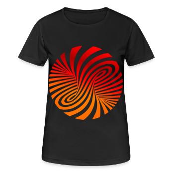 tornade psychédélique illusion d’optique tourbillon dre - T-shirt respirant Femme - noir - Devant - AI Model Female 172 light (172cm)