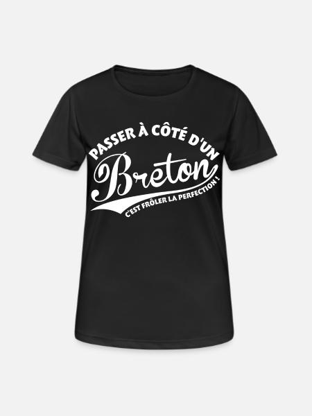 Breton Perfection - T-shirt respirant Femme - noir