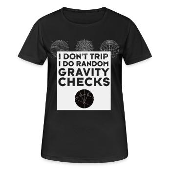 ballot attraction astronomie physique calcul mathématique - T-shirt respirant Femme - noir - Devant - AI Model Female 172 light (172cm)