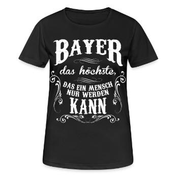 Bayer - Frauen T-Shirt atmungsaktiv - Schwarz - Vorne - AI Model Female 172 light (172cm)