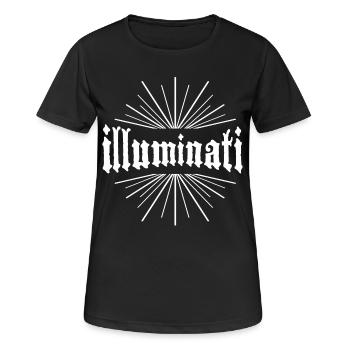sort secrète illuminati col frais fun lumière co - T-shirt respirant Femme - noir - Devant - AI Model Female 172 light (172cm)
