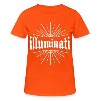 sort secrète illuminati col frais fun lumière co - T-shirt respirant Femme - orange néon - Devant - AI Model Female 172 dark (172cm)