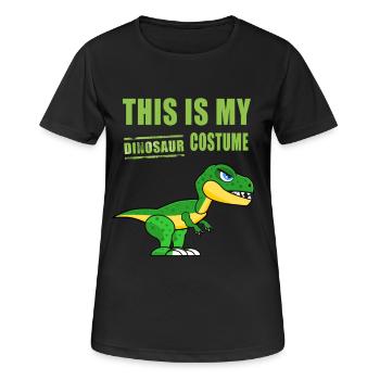 Dinosaur Costume Carnival Dress Up Humor Funny - Women's Breathable T-Shirt - black - Front - AI Model Female 172 light (172cm)