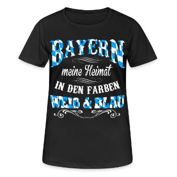 Bayern - Meine Heimat - Frauen T-Shirt atmungsaktiv - Schwarz - Vorne - AI Model Female 172 light (172cm)