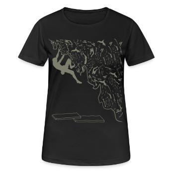 montée - T-shirt respirant Femme - noir - Devant - AI Model Female 172 light (172cm)