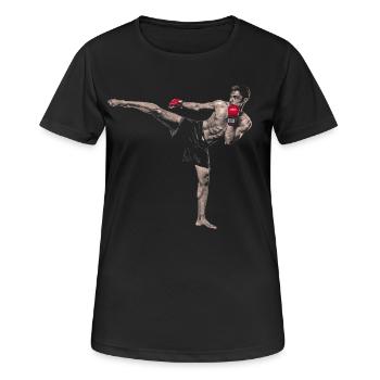 Kickboxer - T-shirt respirant Femme - noir - Devant - AI Model Female 172 light (172cm)
