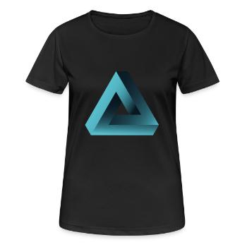 pyramide illusion optique illusion Illuminati ne - T-shirt respirant Femme - noir - Devant - AI Model Female 172 light (172cm)