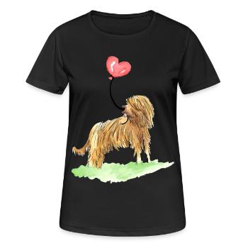Briard&balloon - Women's Breathable T-Shirt - black - Front - AI Model Female 172 light (172cm)