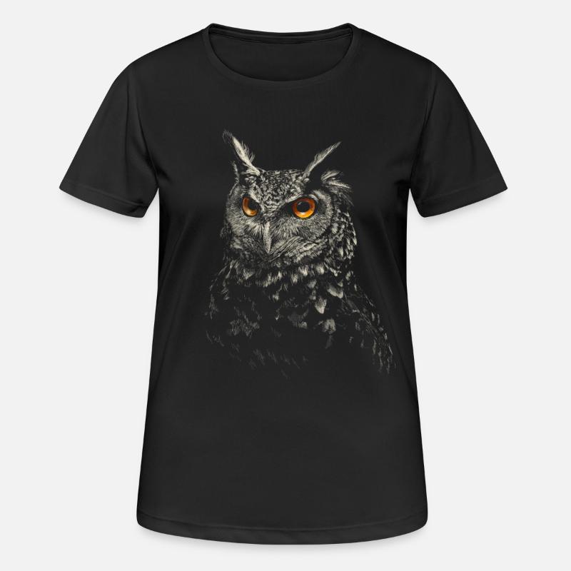 owl - Women's Breathable T-Shirt - black
