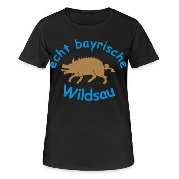 Bayern - Frauen T-Shirt atmungsaktiv - Schwarz - Vorne - AI Model Female 172 light (172cm)