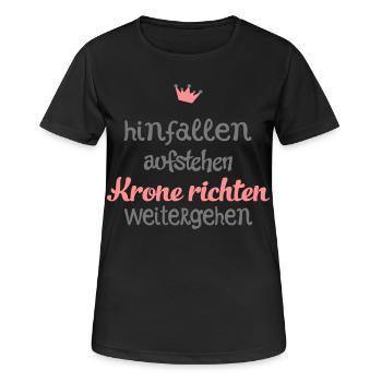 bons mots - T-shirt respirant Femme - noir - Devant - AI Model Female 172 light (172cm)