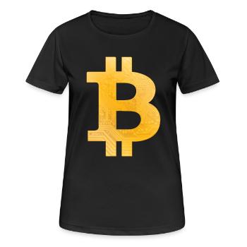 Bitcoin - Frauen T-Shirt atmungsaktiv - Schwarz - Vorne - AI Model Female 172 light (172cm)