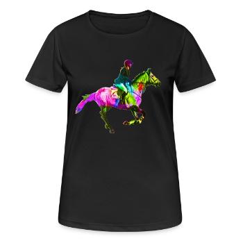 Colorful rider - Women's Breathable T-Shirt - black - Front - AI Model Female 172 light (172cm)