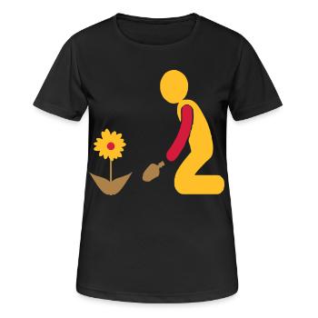 jardin - T-shirt respirant Femme - noir - Devant - AI Model Female 172 light (172cm)