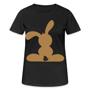 lièvre - T-shirt respirant Femme - noir - Devant - AI Model Female 172 light (172cm)